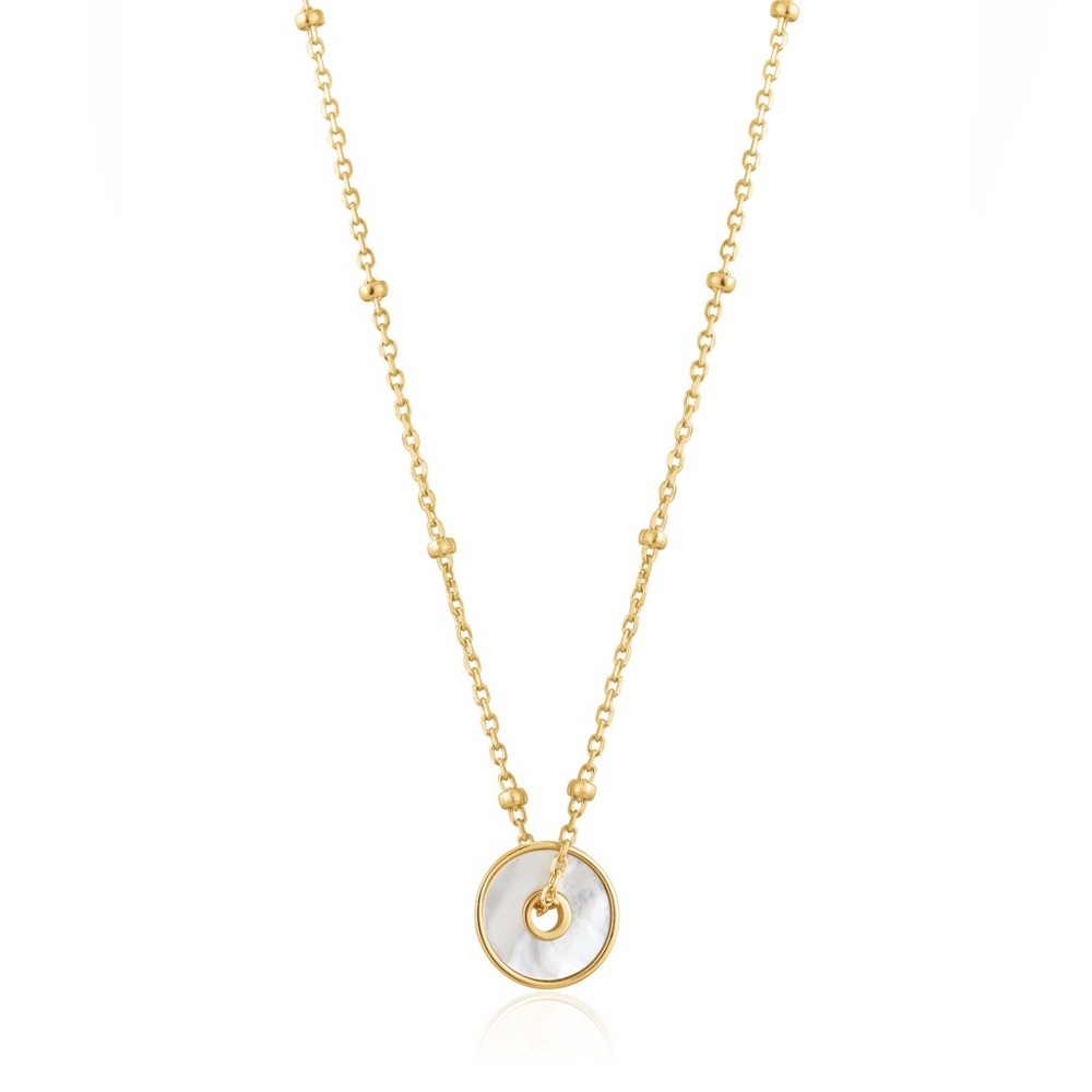 Ania Haie Mother of Pearl Disc Necklace